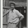 A Vermonter who was working at the old cider exhibit at the Tunbridge Fair. Tunbridge, Vermont.