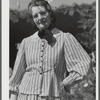 Mrs. George Delano dressed in old-fashioned costume at the World's Fair. Tunbridge, Vermont.