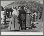 Vermonters dressed in old-fashion costumes who took part in the demonstration of old-fashion dances at the World's Fair in Tunbridge, Vermont.