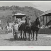 Vermont farmer with his team of horses which won the weight-pulling contest at the World's Fair. Tunbridge, Vermont.