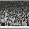 Spectators in the grandstand watching the vaudeville act at the World's Fair. Tunbridge, Vermont.