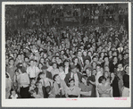 Spectators in the grandstand watching the vaudeville act at the World's Fair. Tunbridge, Vermont.