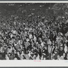 Spectators in the grandstand watching the vaudeville act at the World's Fair. Tunbridge, Vermont.
