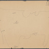 Holograph sketch of map of the United States of America. Verso titled "Organized Variations on a Theme on Existence."
