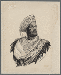 Ink drawing of Ira Aldridge