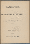 Hanover, or, The persecution of the lowly 