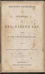 Religious experience and journal of Mrs. Jarena Lee, giving an account of her call to preach the gospel, revised and corrected from the original manuscript written by herself