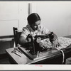 Christiansted, Saint Croix Island, Virgin Islands. Girls' sewing class in the Christiansted high school.