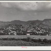 Yauco, Puerto Rico. The town, with slums sprawled on the hillside.