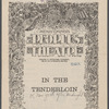 Cover of the program for the stage production In the Tenderloin by E. E. Price, performed at Miner's People's Theatre