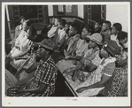 Union Point, Greene County, Georgia. Community sing at the Negro church.