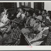 Union Point, Greene County, Georgia. Community sing at the Negro church.