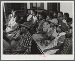 Union Point, Greene County, Georgia. Community sing at the Negro church.