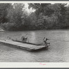 Parks Ferry across the Oconee River is still running, Greene County, Georgia.