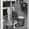 The mother of Mr. Edgar Jones, FSA (Farm Security Administration) client with peanuts that are being stored for the winter. Woodville, Greene County, Georgia.
