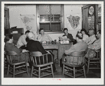 A meeting to discuss defense and agricultural problems being held at the county agents office in Greensboro, Greene County, Georgia.