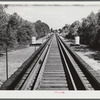 Railroad tracks, Greene County, Georgia. Across the Oconee river.