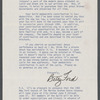 Letter from Betty Ford soliciting memberships to the Martha Graham Guild