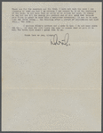 Letter from Martha Graham to Geordie Graham