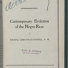 American Negro monographs