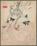 Betty Knox - Lady in full gown with butterflies