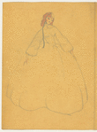 Gentleman in top hat and cape and Lady in full gown with bonnet