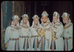 Nicola Moscona and chorus members during a Metropolitan Opera tour of Aïda