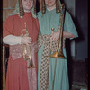 Trumpeter Isidor Blank and trombonist Earle H. Leavitt during a Metropolitan Opera tour of Aïda
