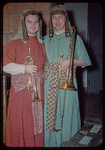 Trumpeter Isidor Blank and trombonist Earle H. Leavitt during a Metropolitan Opera tour of Aïda