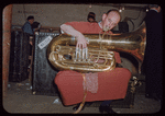 Stage band during a Metropolitan Opera tour of Aïda in Los Angeles