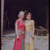 Unidentified performer and Frederica Fondo during a Metropolitan Opera tour of Aïda in Dallas