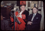 Salvatore Baccaloni and conductor Antonio Dell'Orefice during a Metropolitan Opera tour of Il barbiere di Siviglia in Cleveland