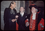 Italo Tajo, Renato Cellini, and Salvatore Baccaloni during a Metropolitan Opera tour of Il barbiere di Siviglia in Cleveland