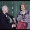 Frances Greer in costume for La Bohème at the Metropolitan Opera, with Opera administrator Edward Johnson