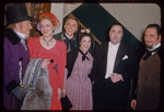 Gerhard Pechner, Jean Fenn (?), Clifford Harvuot, Licia Albanese, Kurt Herbert Adler (?), and Frank Valentino during a Metropolitan Opera tour of La Bohème in Cleveland