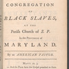 Six sermons, on the several duties of masters, mistresses, slaves, etc