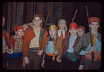 Chorus members in costume for Carmen at the Metropolitan Opera