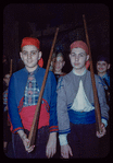 Chorus members in costume for Carmen at the Metropolitan Opera