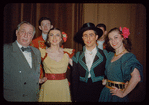 Conductor Désiré Defrère with dancers during a Metropolitan Opera tour of Carmen