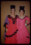 Chorus sopranos Evangeline De Florio and Frederica Fondo during a Metropolitan Opera tour of Carmen