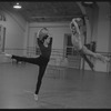 Bonnie Mathis and Mikhail Baryshnikov in rehearsal for the dance production "Le Jeune Homme et la Mort"