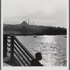 James Baldwin looking out at water