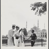 James Baldwin with sailors in front of mosque