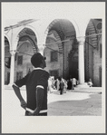 James Baldwin in front of palace