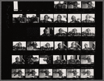 Contact sheet of James Baldwin in plaid shirt speaking