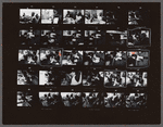 Contact sheet of Bertice Reading with James Baldwin and puppy