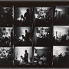 Contact sheet of James Baldwin with others at Engin Cezzar's apartment