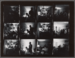 Contact sheet of James Baldwin with others at Engin Cezzar's apartment