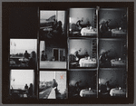 Contact sheet of James Baldwin watching Engin Cezzar play tambourine
