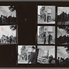 Contact sheet of James Baldwin with sailors in front of mosque